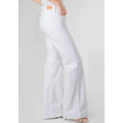 Le Temps des CerisesJeans flare, très évasé PULP high flare, longueur 34 blanc en coton