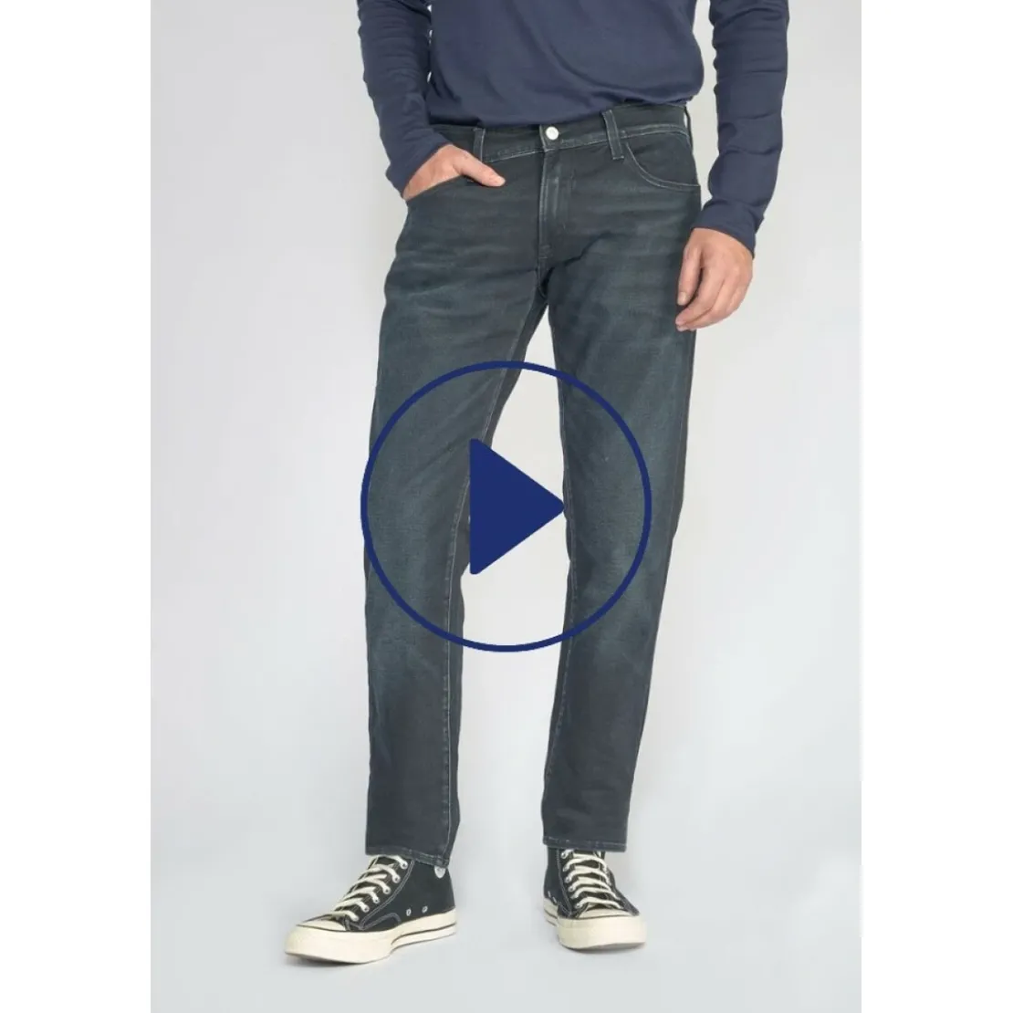 Le Temps des CerisesJeans Jogg 700/11 adjustedbleu-noir N°1 en coton