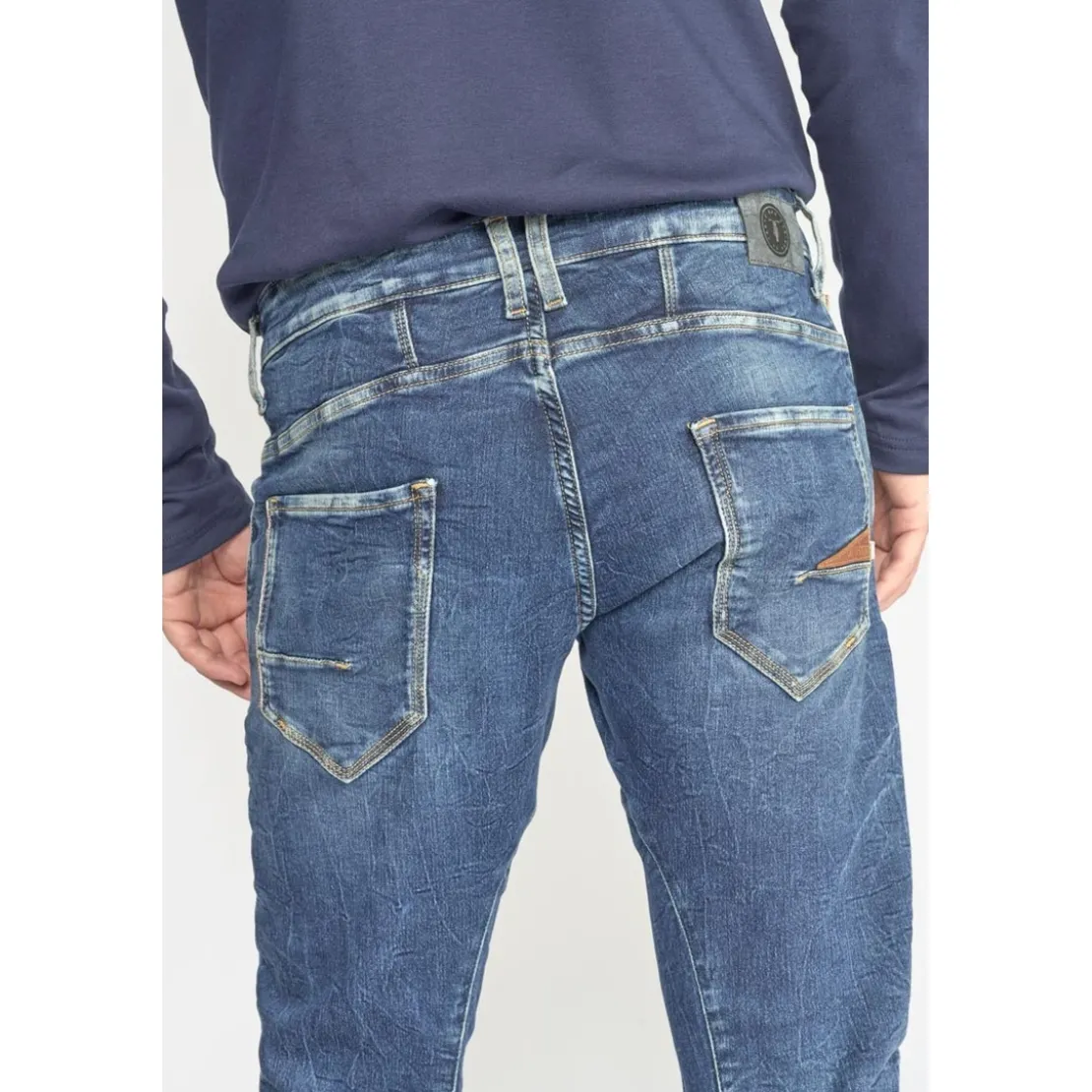 Le Temps des CerisesJeans 900/3 Jogg tapered arquédestroy bleu N°2 en coton