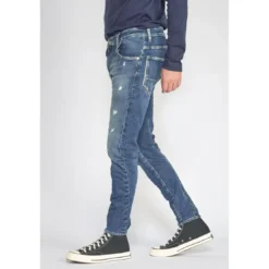 Le Temps des CerisesJeans 900/3 Jogg tapered arquédestroy bleu N°2 en coton