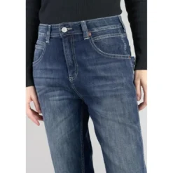 Le Temps des CerisesJeans loose, large 400/60 girlfriend, longueur 34 bleu en coton Ruth