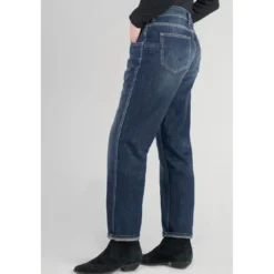 Le Temps des CerisesJeans loose, large 400/60 girlfriend, longueur 34 bleu en coton Ruth