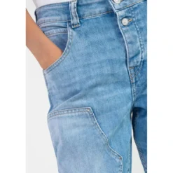Le Temps des CerisesJeans loose, large 400/60 girlfriend taille haute, 7/8ème bleu Rose