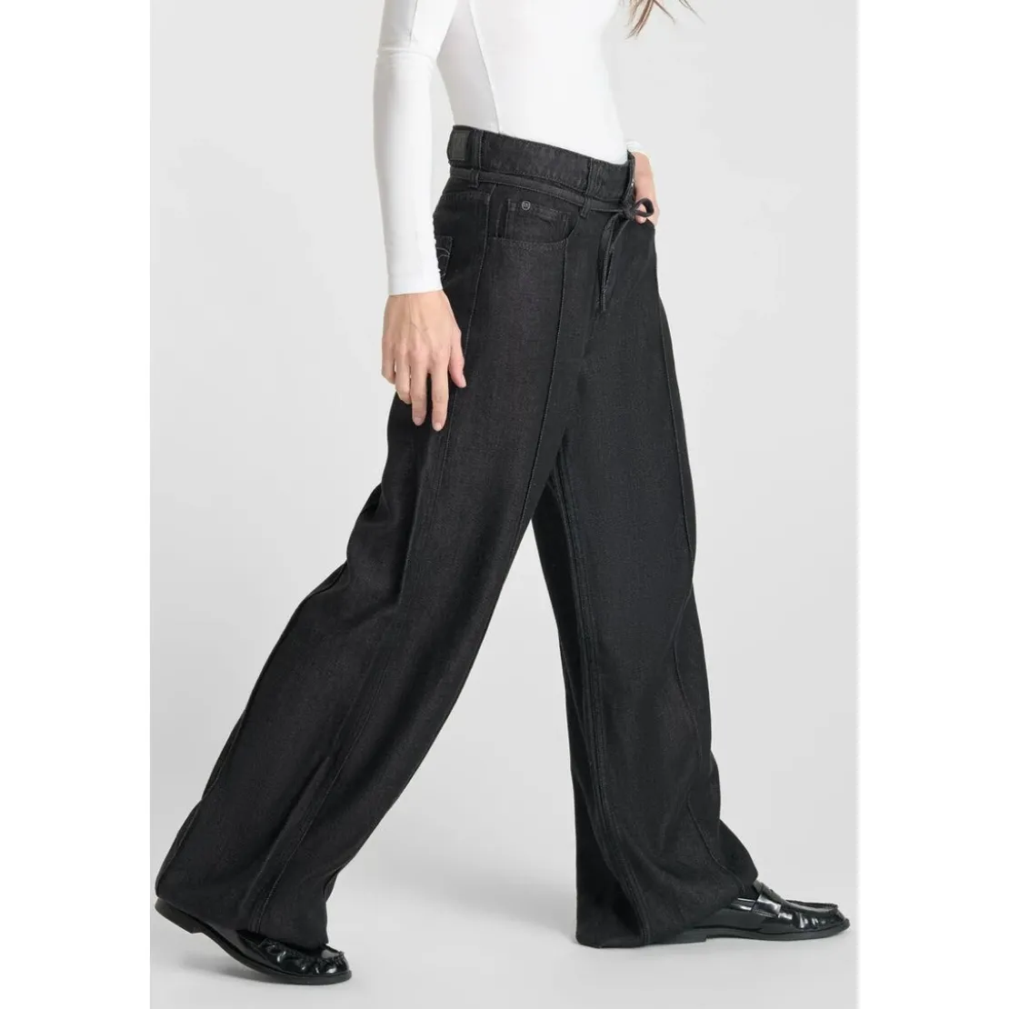 Le Temps des CerisesJeans loose, large SCOTTY, longueur 34 noir Esme