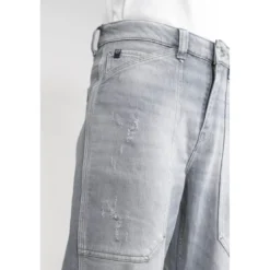 Le Temps des CerisesJeans loose, large 400/60 girlfriend taille haute, 7/8ème gris Ava