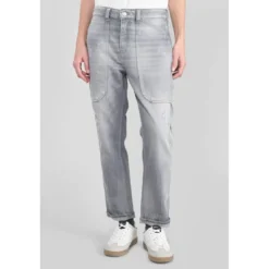 Le Temps des CerisesJeans loose, large 400/60 girlfriend taille haute, 7/8ème gris Ava