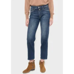 Le Temps des CerisesJeans mom 400/18, 7/8ème bleu en coton Dee