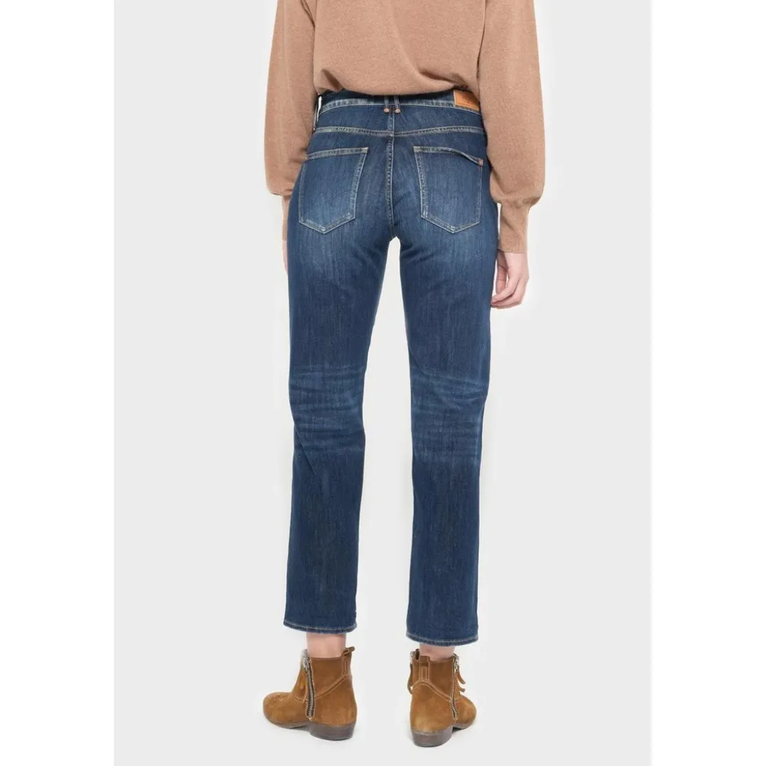 Le Temps des CerisesJeans mom 400/18, 7/8ème bleu en coton Dee