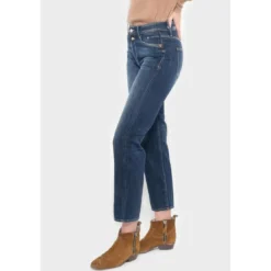 Le Temps des CerisesJeans mom 400/18, 7/8ème bleu en coton Dee