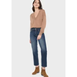 Le Temps des CerisesJeans mom 400/18, 7/8ème bleu en coton Dee