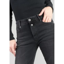 Le Temps des CerisesJeans mom 400/18, 7/8ème noir en coton