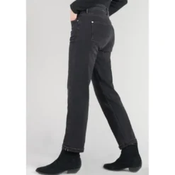 Le Temps des CerisesJeans mom 400/18, 7/8ème noir en coton