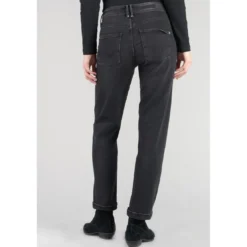 Le Temps des CerisesJeans mom 400/18, 7/8ème noir en coton