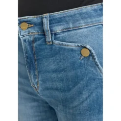 Le Temps des CerisesJeans mom , 7/8ème bleu en coton Lola