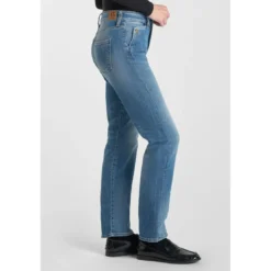 Le Temps des CerisesJeans mom , 7/8ème bleu en coton Lola
