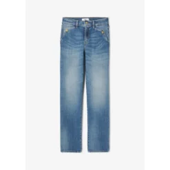 Le Temps des CerisesJeans mom , 7/8ème bleu en coton Lola