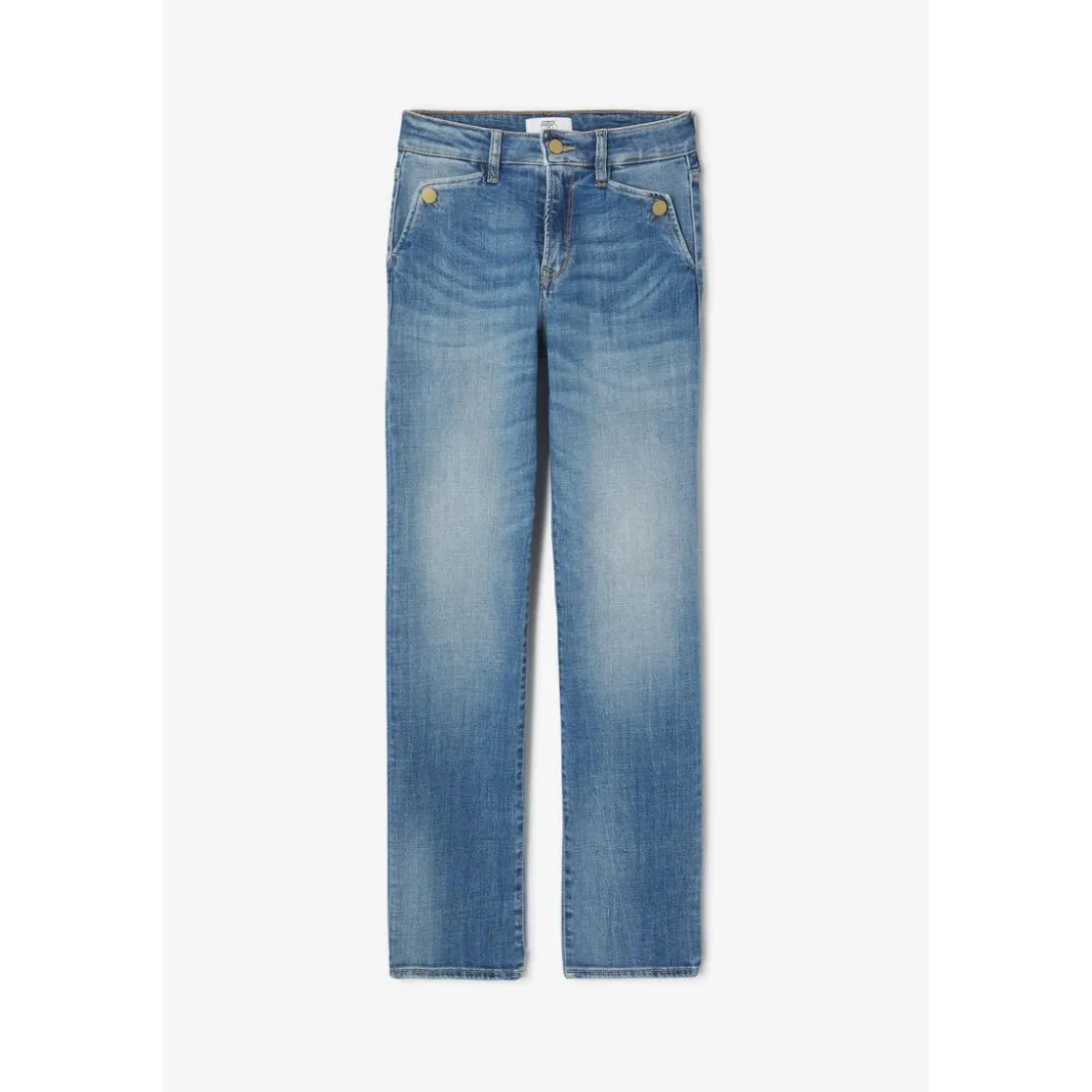 Le Temps des CerisesJeans mom , 7/8ème bleu en coton Lola