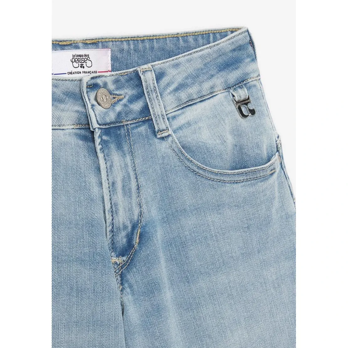 Le Temps des CerisesJeans pulp regular Albi taille haute bleu N°5 en coton Nina