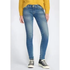 Le Temps des CerisesJeans push-up slim PULP, longueur 33 bleu en coton Cléo