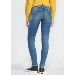 Le Temps des CerisesJeans push-up slim PULP, longueur 33 bleu en coton Cléo
