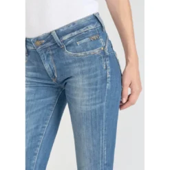 Le Temps des CerisesJeans push-up regular, droit PULP, longueur 34 bleu en coton Ana