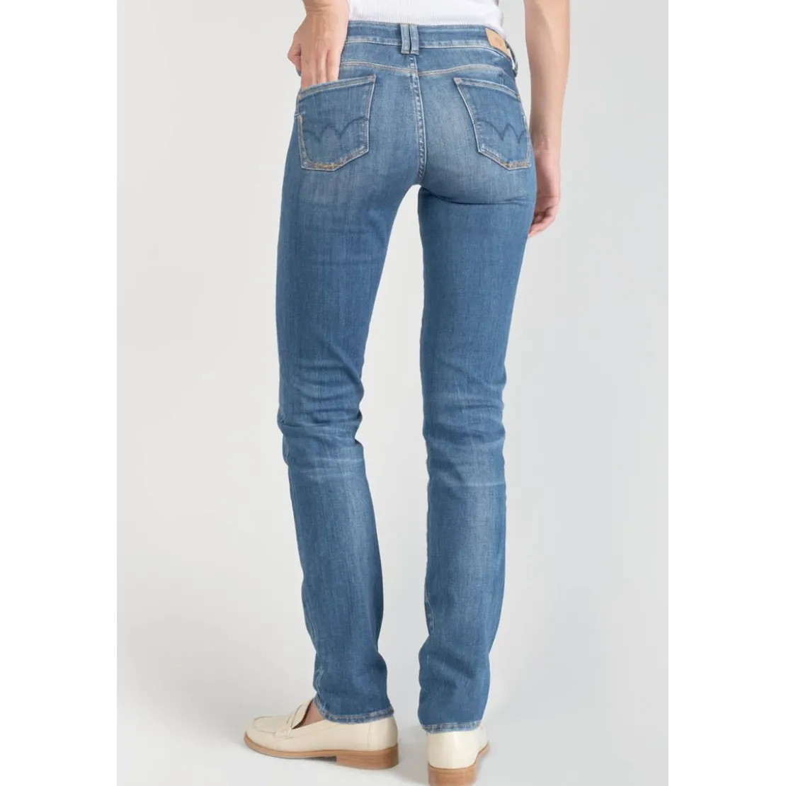 Le Temps des CerisesJeans push-up regular, droit PULP, longueur 34 bleu en coton Ana