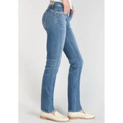 Le Temps des CerisesJeans push-up regular, droit PULP, longueur 34 bleu en coton Ana