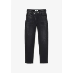 Le Temps des CerisesJeans push-up regular, droit taille haute PULP, 7/8ème noir en coton