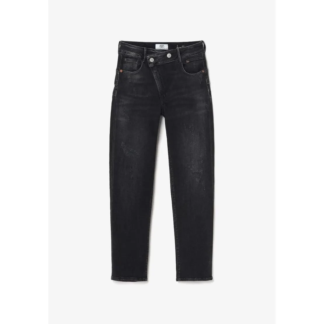 Le Temps des CerisesJeans push-up regular, droit taille haute PULP, 7/8ème noir en coton