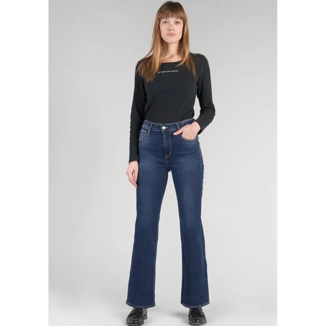 Le Temps des CerisesJeans push-up regular, droit taille haute PULP, 7/8ème bleu Alice