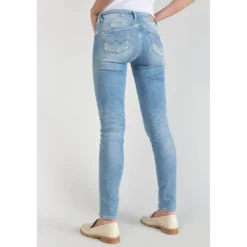 Le Temps des CerisesJeans push-up slim PULP, longueur 34 bleu en coton Clara