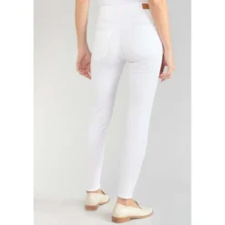 Le Temps des CerisesJeans push-up slim taille haute PULP, 7/8ème blanc en coton