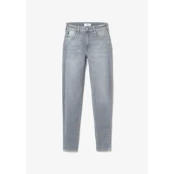 Le Temps des CerisesJeans push-up slim taille haute PULP, 7/8ème gris en coton Noémie