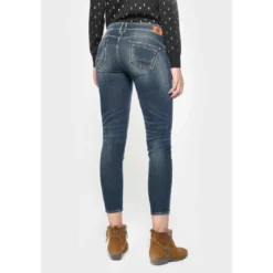 Le Temps des CerisesJeans push-up slim PULP, 7/8ème bleu en coton Agnes