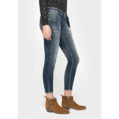 Le Temps des CerisesJeans push-up slim PULP, 7/8ème bleu en coton Agnes