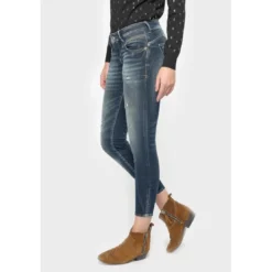 Le Temps des CerisesJeans push-up slim PULP, 7/8ème bleu en coton Agnes