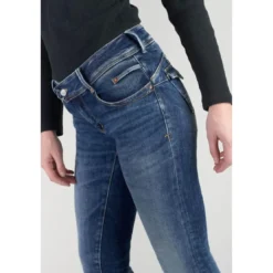 Le Temps des CerisesJeans push-up droit PULP bleu en coton