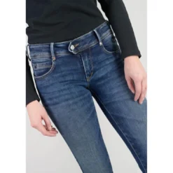 Le Temps des CerisesJeans push-up droit PULP bleu en coton