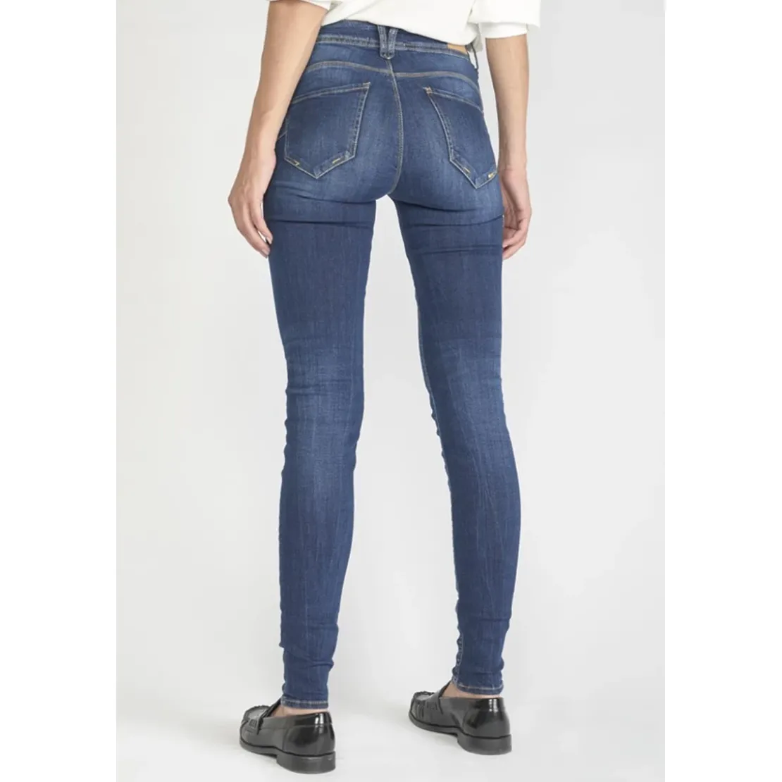 Le Temps des CerisesJeans push-up slim taille haute PULP, longueur 34 bleu Jade