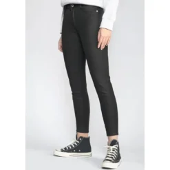 Le Temps des CerisesJeans push-up slim taille haute PULP, 7/8ème noir en coton Wren