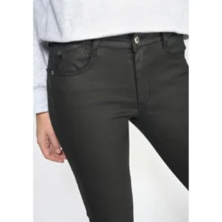 Le Temps des CerisesJeans push-up slim taille haute PULP, 7/8ème noir en coton Wren
