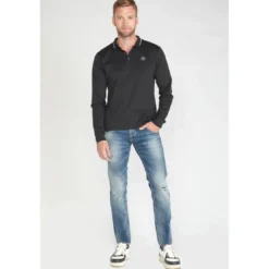Le Temps des CerisesJeans regular, droit 800/12, longueur 33 bleu en coton Ezra