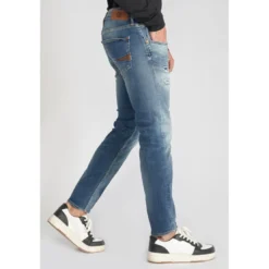 Le Temps des CerisesJeans regular, droit 800/12, longueur 33 bleu en coton Ezra