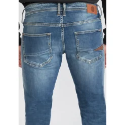 Le Temps des CerisesJeans regular, droit 800/12, longueur 33 bleu en coton Ezra
