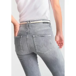 Le Temps des CerisesJeans regular, droit pricilia, 7/8ème gris en coton