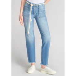 Le Temps des CerisesJeans regular, droit pricilia, 7/8ème bleu Fleur