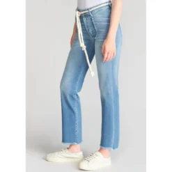Le Temps des CerisesJeans regular, droit pricilia, 7/8ème bleu Fleur