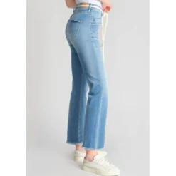 Le Temps des CerisesJeans regular, droit pricilia, 7/8ème bleu Fleur