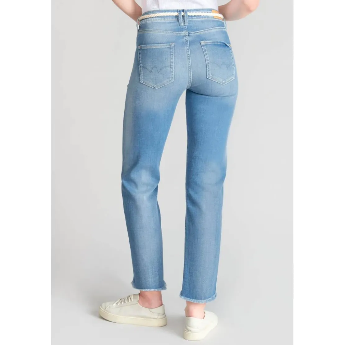 Le Temps des CerisesJeans regular, droit pricilia, 7/8ème bleu Fleur