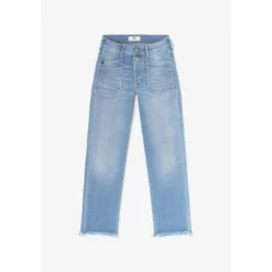 Le Temps des CerisesJeans regular, droit pricilia, 7/8ème bleu Fleur